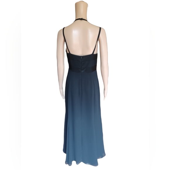 Gillian Womens Sleeveless Flowing Black Maxi Dress Semisheer V Neck Size 4 - Picture 3 of 11